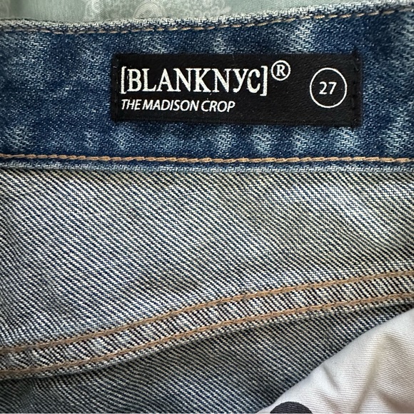 NWT Blank NYC Madison High Rise Crop Jeans Distressed Women’s Sz 27 - Picture 10 of 11